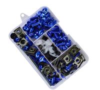 Moto boulons vis Compatible Avec Suzuki Pour RM65 RM80 RM85 RM100 RM125 RM250 Kit De Boulons De Carénage De Moto Vis De Corps Kits D'écrou De Vis De Moto(Blue)