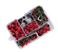 Moto boulons vis Compatible Avec Suzuki Pour RM65 RM80 RM85 RM100 RM125 RM250 Kit De Boulons De Carénage De Moto Vis De Corps Kits D'écrou De Vis De Moto(Red)