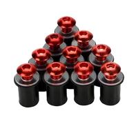 Moto boulons vis Pour CBR600 CBR1000RR CB400 VFR800 F4i Moto Pour M5 Vis De Pare-brise Boulons De Pare-brise Kits De Montage De Carénage(Red)