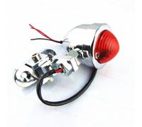 Moto Bullet Frein Arrière Arrêter La Queue Lumière Café Racer Vintage Rétro Bobber Vieille École CB XL Cafe Racer Cruiser (Chrome)