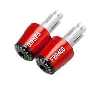 moto Capuchon De Poignées De Guidon De Moto, Pièces De Poids Anti-Vibration, Extrémités De Bouchon Silder Pour FZR400 FZR 400 1988-1990 600 1989-1993 extrémité du manche(Red Black)