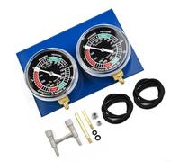 Moto Carburateur Testeur de Pression Équilibreur Outil de Synchronisation avec Tuyau Kit pour Machines à 2 Cylindres, Boîtier en Métal avec Extensions en Laiton, Bleu/Noir