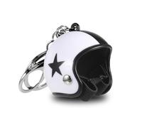 Moto Casque Porte-Clés Étoile Rétro avec Fermeture Fonctionnelle Permis de conduire de voiture Cadeau Moto Cadeaux Anniversaire pour Hommes Femmes Meilleure Amie