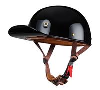 Moto Casquette De Baseball Demi-Casques De Moto Scooter Cyclomoteur Casques À Face Ouverte Hommes Et Femmes Casque Mobylette Moto Bols ECE Homologué Vintage Casque Jet 8,M:54-57CM