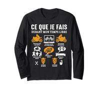 Moto ce Que Je Fais Motard Motos Racing Courses Sport Humour Manche Longue
