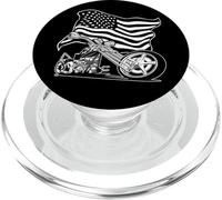 Moto Chopper Drapeau Américain Patriotique Biker PopSockets PopGrip pour MagSafe