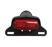 Moto Chrome 12V Feu Arrière LED Feu Stop Feu De Plaque D'immatriculation Pour H&arley Bobber Cafe Racer Norton