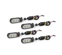 Moto Clignotant Indicateur Clignotant LED pour Moto, 3 LED, Lumières Fluides Dynamiques, Lampe De Pause, Indicateur Lumineux pour Moto, 12V