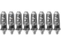 Moto Clignotant latéraux 12V Lampe Indicateur Lumière Ambre Clignotant 8mm Lampe Clignotant LED Motocyclette Lampe Clignotant Direction pour Motocyclette