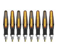 Moto Clignotant latéraux Clignotants À LED pour Motos, Feux Clignotants Ambrés, Relais Intégré 12 V, 12 LED, 10 Mm
