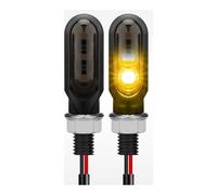 Moto Clignotant Moto 12V 10mm 3LED Lumière Fluide Dynamique Tourner Lampe À LED De Frein La(2 x Shell)