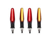Moto Clignotants Gauche Droit Clignotants avant et arrière pour moto tout-terrain, 12 V, blanc, rouge, ambre(4Pcs Red to Yellow)