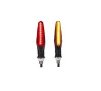 Moto Clignotants Gauche Droit Clignotants avant et arrière pour moto tout-terrain, 12 V, blanc, rouge, ambre(2Pcs Red to Yellow)