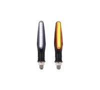 Moto Clignotants Gauche Droit Clignotants avant et arrière pour moto tout-terrain, 12 V, blanc, rouge, ambre(2Pcs White to Yellow)