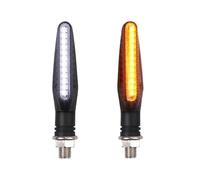 Moto Clignotants Gauche Droit For Honda Motorcycle Turn Signal Lights White Red Amber Flowing Indicators Front Rear Light Flasher Blinker(2Pcs White to Yellow)