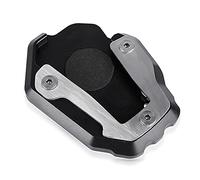 Moto CNC Aluminium Agrandir Support de Béquille Latérale pour CRF1100L Africa Twin 2019-2026 CRF1100L Africa Twin ES 2023-2026-Noir+Argent