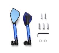 Moto CNC Aluminium Métallique Rétroviseur Rétroviseur Latéral Anti-vertige Pour Hornet 900 600 250 CB600F CB 600F(Blue)