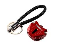 Moto CNC Etui Clés Coque Et Badge Brodé Porte-clés Pour Vulcan S 650 VN650 S650 2015-2024+ - Étui Et Anneau Porte-clés Pour Moto(KKCR Red)