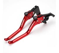 Moto CNC Poignée Réglable Levier De Frein Leviers d'embrayage De Frein pour Loncin Voge DS800X DS800X Rallye 2025 2026 Frein Court réglable(1 Pair Red)