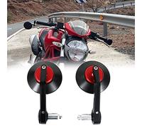 Moto CNC Rétroviseurs Latéraux Guidon Fin Miroir Fit pour Ducati Monster 695 696 796 797 821 1100 1200 1200S 1200R S2R Décorer (Color : Red)