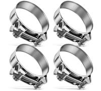 Moto Collier de Serrage Tuyau d'échappement 4Pcs Colliers de Manchon Echappement en Acier Inoxydable pour Famille Turbines Tuyaux de Drainage Raccord Bateaux Camions de Construction (64-67mm)