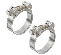 Moto Collier de Tuyau D'échappement 40-43mm Collier Echappement Moto 2PCS Collier Serrage Inoxydable Antirouille et Durable Convient Aux Tuyaux D'égout Aux Tuyaux aux Motos (2, 40-43mm)