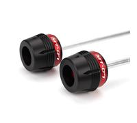 Moto Collision Fourches Protections D'axe De Roue Et Fourche Avant Arrière pour Moto pour Yamaha MT07 MT-07 FZ-07 FZ 07 XSR700 XSR 700 MT Curseur Fourche d'essieu(Rouge,Avant Arrière)