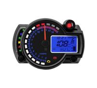 Moto Compteur kilométrique Tableau De Bord De Moto Universel Anti-Vibration, Compteur De Vitesse, RPM, 7 Couleurs, LED avec Alarme, Instrument De Moto Multifonction