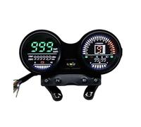 Moto Compteur Vitesse Compteur De Vitesse Et Odomètre pour Moto pour YBR125, Indicateur De Régime Numérique À LED avec Support, Voltmètre, Tachymètre