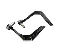 Moto Coupe-vent Protecteurs Guidon Universels Coupe-vent En Fiber Carbone 7/8 Pouces Protection Levier Montagne Avec Raidisseur Aluminium 22mm Universel Tout-terrain(Gray)