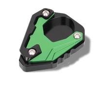 Moto Coussin Béquille Latérale pour Eliminator 500 2024 2025 Extension Béquille Latérale Moto Support Antidérapant CNC(Vert)