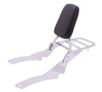 Moto Coussin Sissy Bar Coussin De Dossier Arrière Avec Porte-bagages Pour Yamaha V-Star XVS400 Pour Custom (1996-2017) - Passager Pour Sissy Bar Dossier Passager Arrière(Argent)