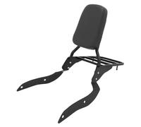 Moto Coussin Sissy Bar Dossier De Selle Avec Porte-bagages Pour Yamaha XV1700 Pour Road Star Warrior 2002-2010 XV 1700(coussin Passager Inclus) Dossier Passager Arrière(Noir)
