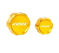 Moto Couvercle Bocal Liquide Freins Avant Couvercle De Réservoir Liquide Frein AV&Ant Et Arrière pour Moto YZFR6, YZF R6, YZF-R6 2010-2024, 2023, 2022, 2021, Bouchon Remplissage D'huile