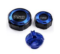 Moto Couvercles Liquide Frein Bouchon De Réservoir De Frein Avant Et Arrière De Moto Protection Du Bouchon De Remplissage De Carburant Pour Kawasaki Z750 Z 750 Z750S 2005 - 2012 ( Color : Bleu , Taill