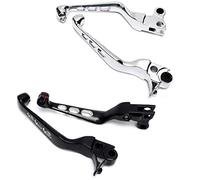 Moto Crâne Embrayage Leviers De Frein Poignée De Frein Levier en Aluminium pour Harley Sportster XL883 XL1200 Softail (Chrome)