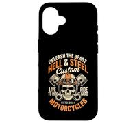 Moto Crâne et Piston Crossbones pour homme Coque pour iPhone 16