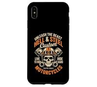 Moto Crâne et Piston Crossbones pour homme Coque pour iPhone XS Max