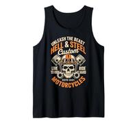 Moto Crâne et Piston Crossbones pour homme Débardeur