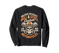 Moto Crâne et Piston Crossbones pour homme Sweatshirt