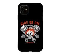 Moto Crâne et Piston Crossbones pour Motard Coque pour iPhone 11