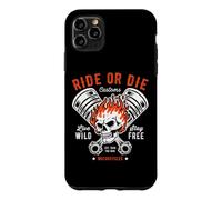 Moto Crâne et Piston Crossbones pour Motard Coque pour iPhone 11 Pro Max
