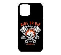 Moto Crâne et Piston Crossbones pour Motard Coque pour iPhone 12 Mini