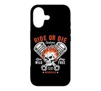 Moto Crâne et Piston Crossbones pour Motard Coque pour iPhone 17