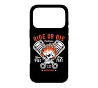 Moto Crâne et Piston Crossbones pour Motard Coque pour iPhone 17 Pro
