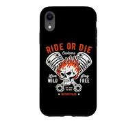 Moto Crâne et Piston Crossbones pour Motard Coque pour iPhone XR