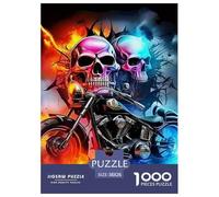 Moto crâne Puzzle 1000 Piezas Para Adultos, Reto Familiar, Antiestrés, Ejercita Memoria, Regalos Para Adultos 38x26cm/1000pcs