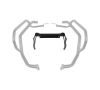 Moto Crash Bar pour BMW R1300GS R 1300 GS R1300 GS 2023-2025 Moto Autoroute Barres Sécurité Moteur Réservoir Garde Barre Pare-Chocs Cascadeur Cage Protecteur(Upper Silver)