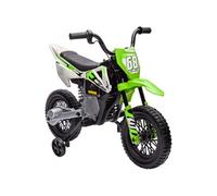 Moto cross électrique dirt bike enfant 12V 2 moteurs 2 vitesses 2,4-5 Km/h musiques vert G
