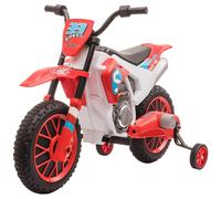 HOMCOM Moto électrique pour enfants à partir de 3 ans vitesse 3-8 km/h rouge